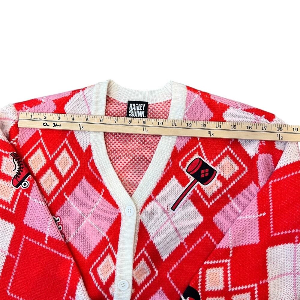 DC Comics Harley Quinn Diamond Cardigan Size XS - Picture 9 of 11